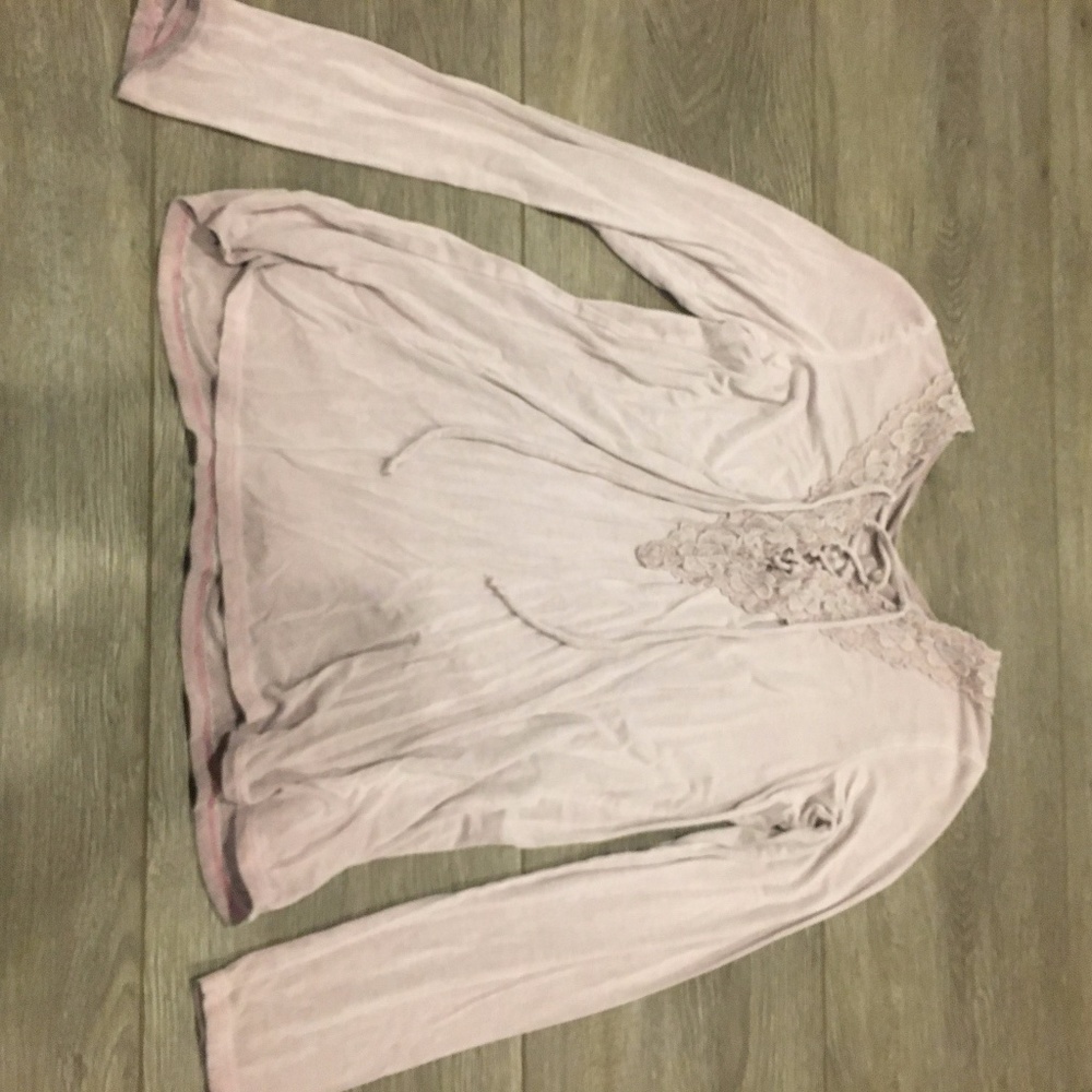 Lace Up Long Sleeve Tee